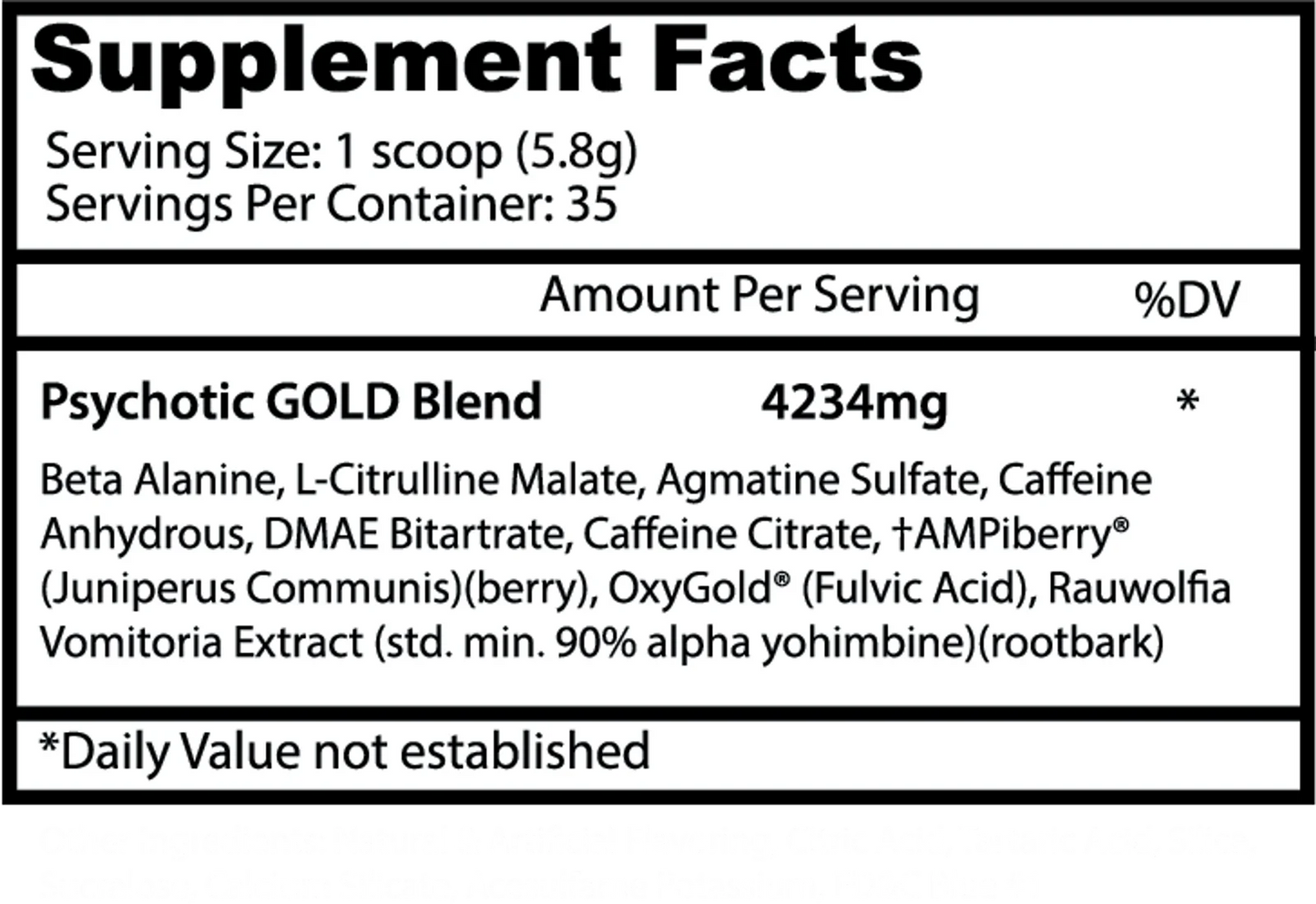 Insane Labz Psychotic Gold 35 servings 220g