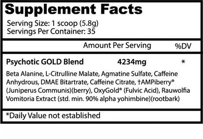 Insane Labz Psychotic Gold 35 servings 220g